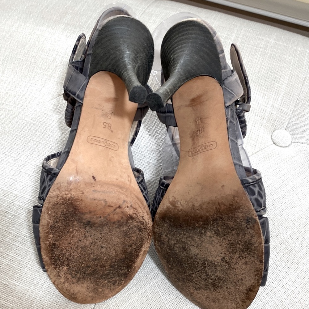 Coach Sandals Size 8.5 Heel Approximately 4” - Picture 10 of 10